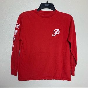 Primitive huy fong food medium red long sleeve shirt